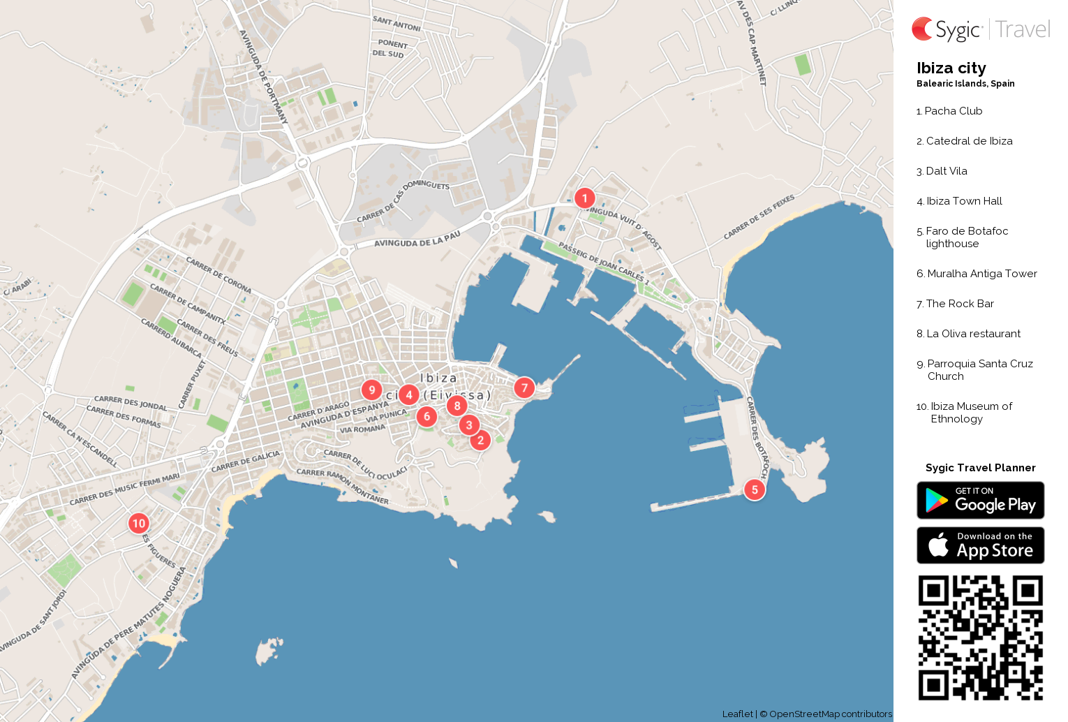 Ibiza City Printable Tourist Map 886871 